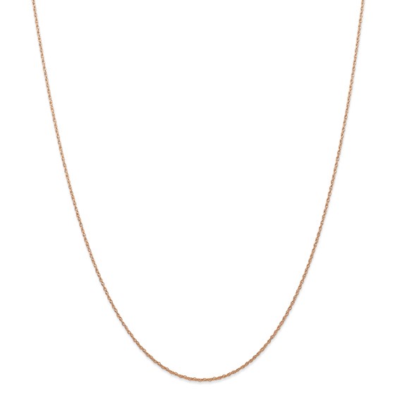 14k Rose Gold .7 mm Carded Cable Rope Chain Necklace - 16 in. 14k Rose Gold .7 mm Carded Cable Rope Chain Necklace - 16 in.